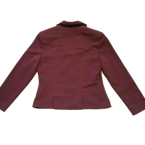 𝅺Vintage Maroon Pencil Skirt Jacket Jessica Howard - Picture 5 of 8